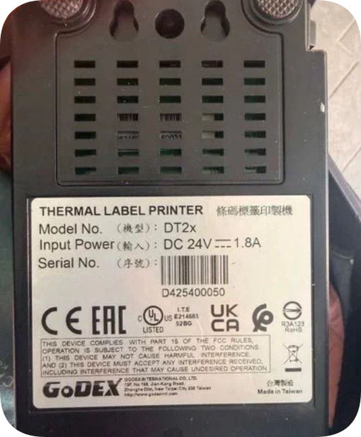 *Brand NEW* Power adapter/charger cable 24V 1.8A round connector for GoDEX DT2X barcode label printer Power Su